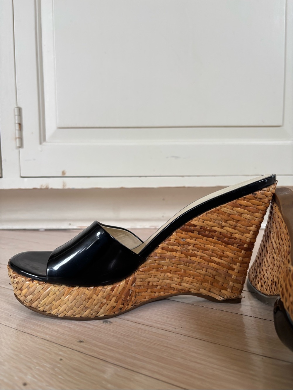Prada Black Patent Leather Slide Mules - Picture 8 of 15